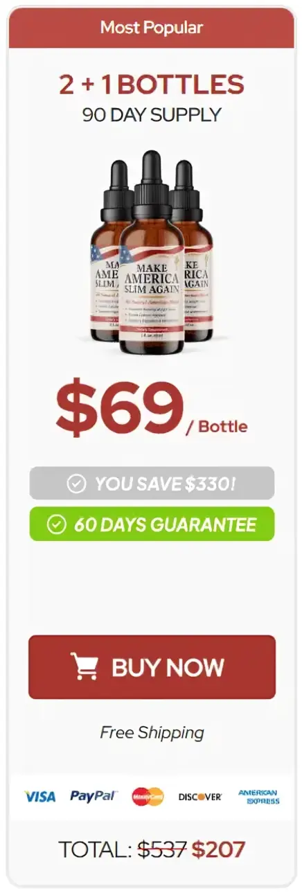 Make America Slim Again three bottles order